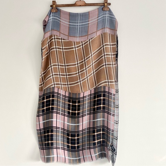 INC Patchwork Plaid Scarf NWT - Picture 7 of 10